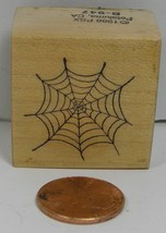 Halloween Rubber Stamp PSX Spider Web B-947 1988 1-1/4X 1-1/4&quot;   B9X - $4.89