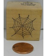 Halloween Rubber Stamp PSX Spider Web B-947 1988 1-1/4X 1-1/4&quot;   B9X - £3.84 GBP
