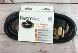 New Kenmore 6 Ft Electrical Dryer Cord 4 Prong Wire 57001 30 Amp Heavy Power - £17.79 GBP