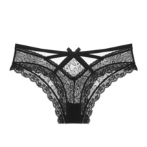 French sexy bow lace ultra-thin breathable comfortable low-waist briefs - $18.99