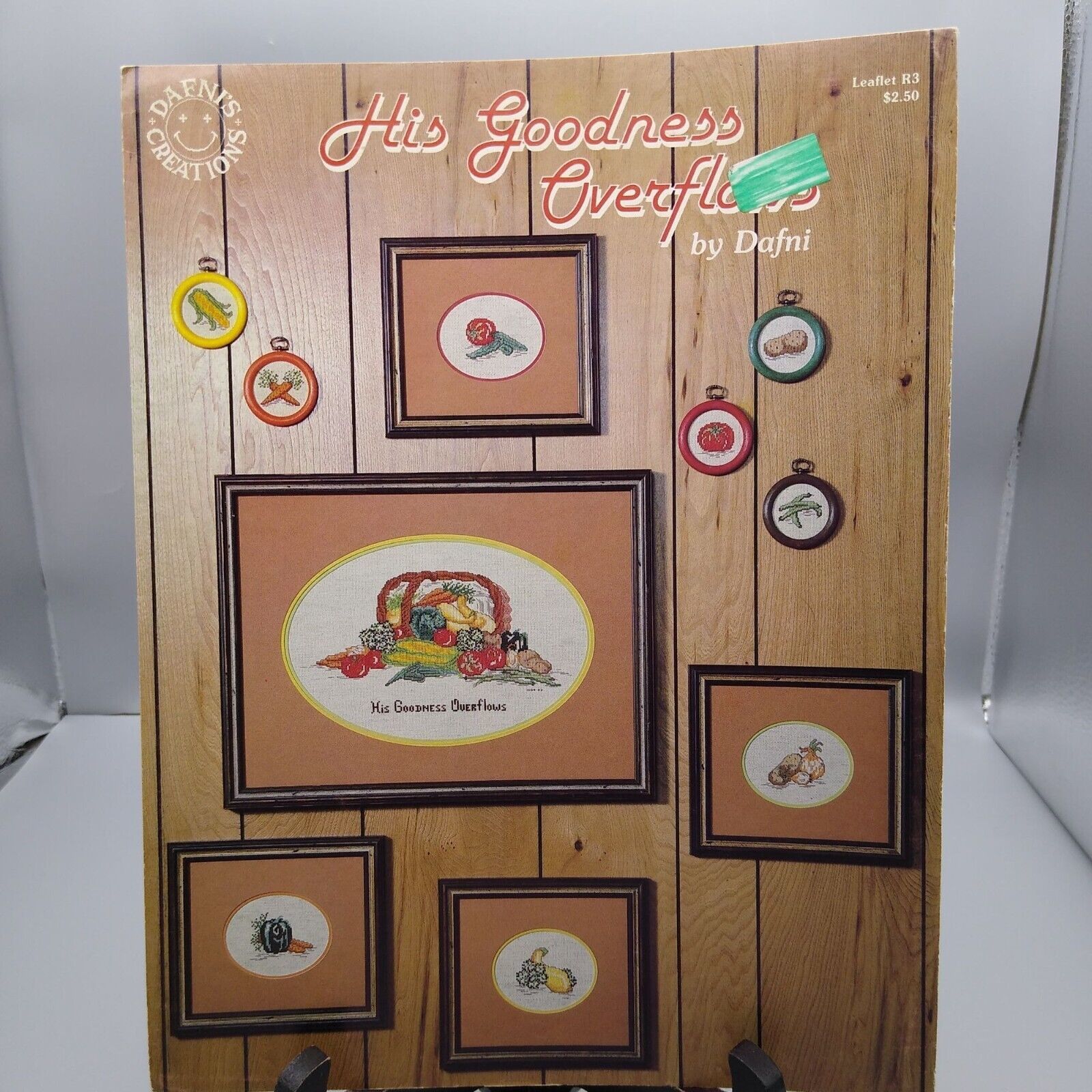 Vintage Cross Stitch Patterns, His Goodness Overflows, 1983 Dafni's Creations - $10.70