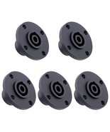 5 Pack 4 Pole Round Panel Mount Connector Twist Lock Speaker Compatible ... - £18.87 GBP