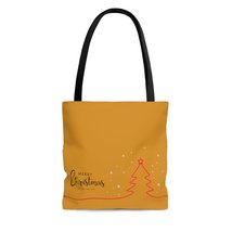New Year &amp; Christmas Tree Butterscotch AOP Tote Bag - $17.65+