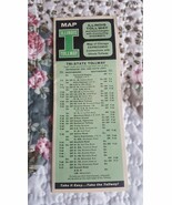 Vintage 1964? Illinois Tollway Map Chicago 20.5”x18” - $14.84