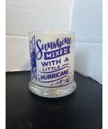 Sunflower Sunshine Mixed With A Little Hurricane Glass Jar White Purple ... - $14.84