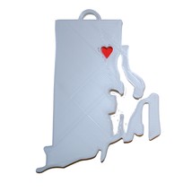 Rhode Island State Providence Heart Ornament Christmas Decor USA PR244-RI - $4.99