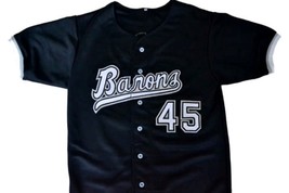 Michael Jordan Birmingham Barons Button Down Baseball Jersey Black Any Size image 4