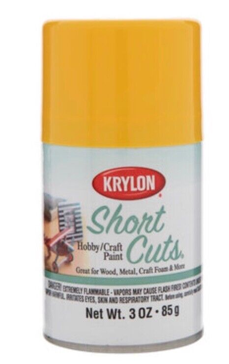 Krylon Short Cuts Aerosol Spray Paint, 3-Ounce, Gloss Sun Yellow - $8.95