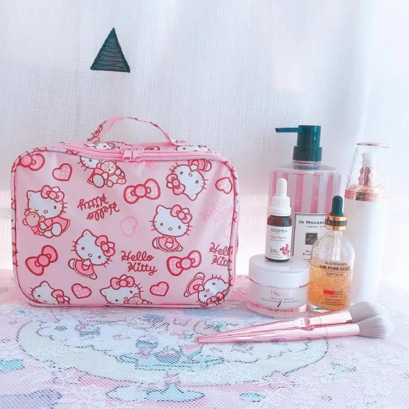 Hellokittys Cartoon Large Capacity Waterproof Cosmetic Bag Cute Anime Trav - £10.91 GBP