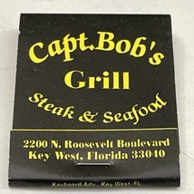 Vintage Matchbook Cover  Capt. Bob’s Grill Stead Seafood Restaurant gmg unstruck - £9.66 GBP