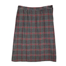 Vintage PENDLETON Sz 14 Virgin Wool Houndstooth Plaid Pencil Midi Skirt ... - $48.38