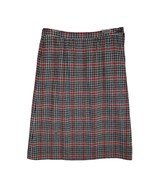 Vintage PENDLETON Sz 14 Virgin Wool Houndstooth Plaid Pencil Midi Skirt ... - $66.16 CAD