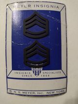 USMC GUNNERY SGT METAL BLACK PRE-1960 ON MEYER CARD LARGE SIZE PAIR  :KY... - $21.78