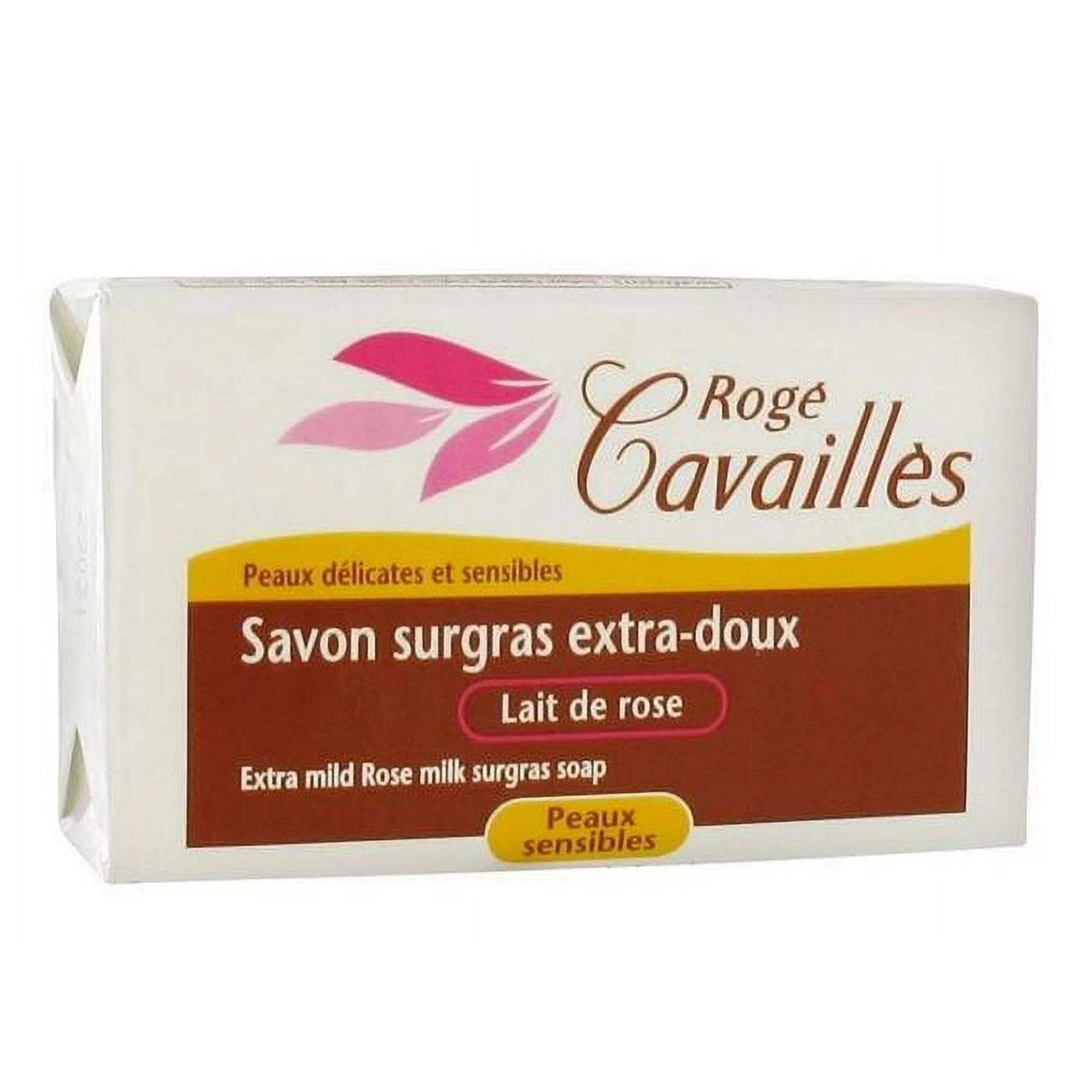 Roge Cavailles Xtra Mild Rose Milk  Surgras Bar Soap 250gr - $27.25 CAD