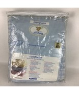 Baby Reversible Comforter 33x42 Blue Plaid Stars Babycare Blanket Vintage - $74.20