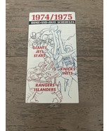 1974-1975 New York City Sports Schedule Giants Jets Stars Knicks Nets Ra... - $15.00