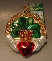 Merick Family Old World Christmas Claddagh Shamrock Irish Ornament - £7.49 GBP