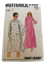 Butterick Sewing Pattern 4025 Robe A-Line Raglan Bell Sleeves Vintage Misses 16 - £7.95 GBP