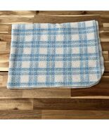 Vintage Martha Stewart Everyday Baby Blue White Baby Blanket Fleece - $1,215.57 MXN