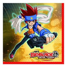 1 X Beyblade Lunch Napkins Party Accessory by Unique - $10.77