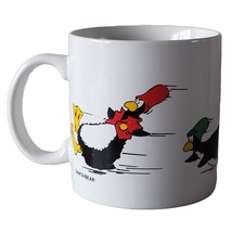 Vintage Dayton Hudson 1988 Sliding Penguins Santabear 10 oz Coffee Mug Tea Cup - £6.24 GBP
