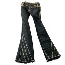 Bratz Yasmin Rock Angelz Jeans Flared With Hip Chain 2005 Contrast Stitching Mga - £5.44 GBP