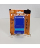 NEW Blue Fiskars Squeeze Wedge Sharpener - Pencils &amp; Crayons. Ships Fast! - $5.30