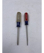 Craftsman Set of 2 Screwdrivers 1/8 Flat Head and #1 Phillips Head Made ... - £10.96 GBP