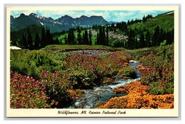 Wildflowers Mt Rainier National Park Washington WA UNP Chrome Postcard T21 - £2.33 GBP