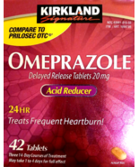 Kirkland Signature Omeprazole 20 mg 42 Tablets Acid Reducer EXP 03/2026 - $20.29