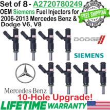 OEM x8 Siemens 10Hole Upgrade Fuel Injectors for 2006-11 Mercedes-Benz E350 3.5L - £135.31 GBP