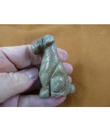 Y-DOG-AI-718 Green orange FOX WIRE AIREDALE Terrier dog GEMSTONE figurin... - $32.05 CAD