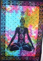 Traditional Jaipur Tie Dye Om Yoga Wall Art Poster, Hippie Wall Tapestry, Indian - £14.13 GBP