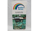 Vintage Rainbow Springs Us Route 41 Dunnellon Florida Brochure - £18.76 GBP