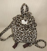 Hello Kitty Sanrio Leopard Print Draw String Mini Backpack  Vintage  2000 - £15.68 GBP