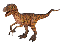 Brown Deinonychus Dinosaur Life Size Statue - £1,422.95 GBP