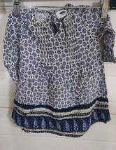 Cute Girls Blue Floral  2T Old Navy Dress Long Sleeve - $16.41 CAD