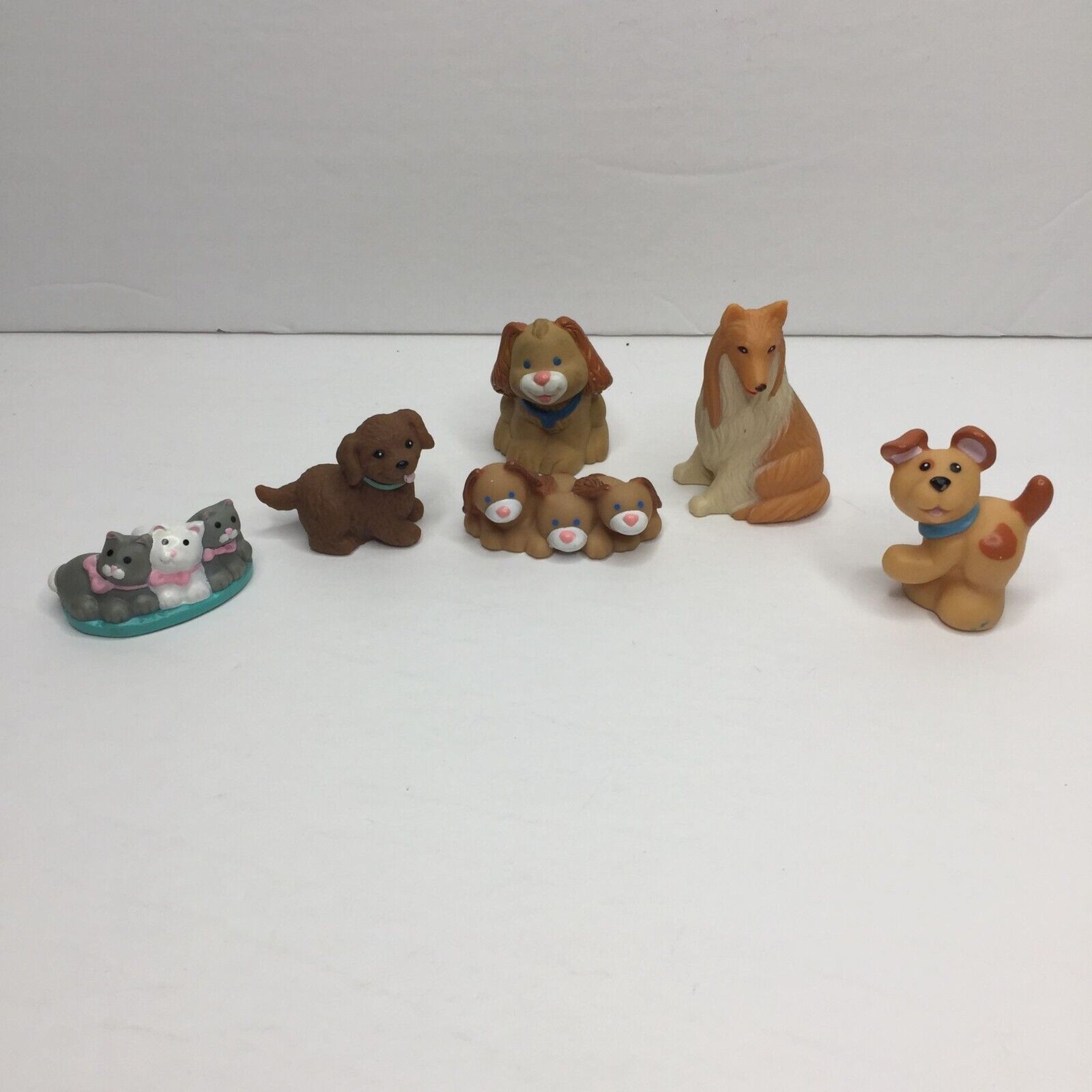 Primary image for Vintage 90s Fisher Price Loving Family Set Animals Dogs Cats Puppies Kittens