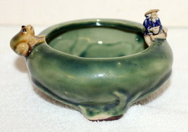 Vintage Frog &amp; Chinese MudMan Planter Vase ~ P201SF ~ Glazed 4&quot; ~ CA Art Pottery - £56.25 GBP