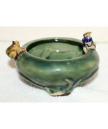 Vintage Frog &amp; Chinese MudMan Planter Vase ~ P201SF ~ Glazed 4&quot; ~ CA Art... - $95.57 CAD