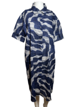 New Banana Republic Womens Medium Bold Colorful Shirt Dress Funky Blue- AC - $19.85