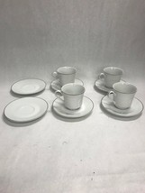 Sun Chow Fine China Sterling Affair Japan 10 piece white 4 cups 6 saucers - £13.49 GBP