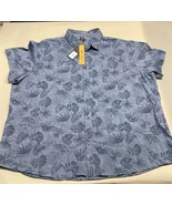 NWT Lee Hawaiian Button Down Short Sleeve Shirt Blue Tropical  Men’s Siz... - $20.82