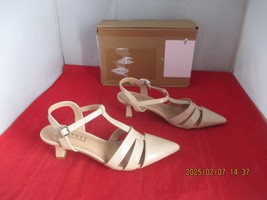 Journee Collection Jazlynn T Strap Dress Pumps $95 - US Size 7 1/2 - Nud... - $24.70