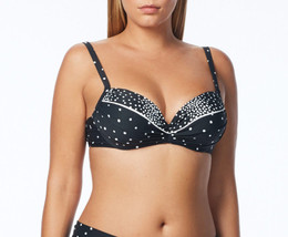  NEW Coco Reef Black Divine Power Dots Underwire Bikini Top 32 34 C - £18.09 GBP