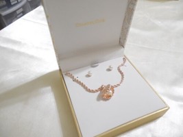 Charter Club Rose Gold-Tone Kiska Pearl Oyster Pendant &amp; Earring Set R902 $27 - £10.99 GBP