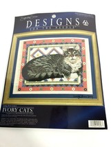 Lesley Anne Ivory&#39;s Cats Counted Cross Stitch Kit Gemma on a Dhurrie New - £26.06 GBP