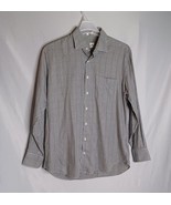 Peter Millar Crown Shirt Mens Large Gray/Green Plaid Button Long Sleeve ... - $560.51 MXN
