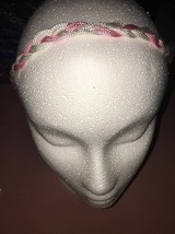 Pink And White Braided Summer Headband - $7.90