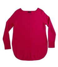 Halogen Cashmere Wool Pink Magenta Sweater Relaxed Fit Side Slits SZ M Petite - $31.20